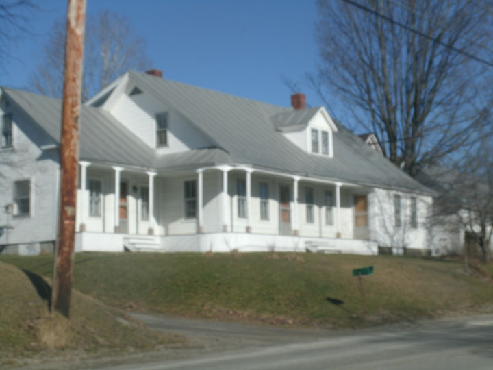 The formal front of the house.